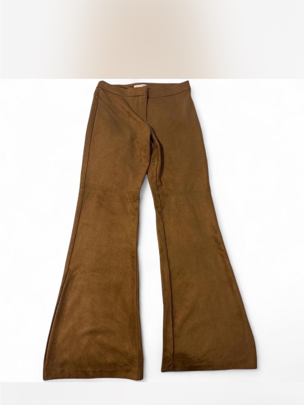 H&M Chestnut Brown Suede-Look Flared Pants